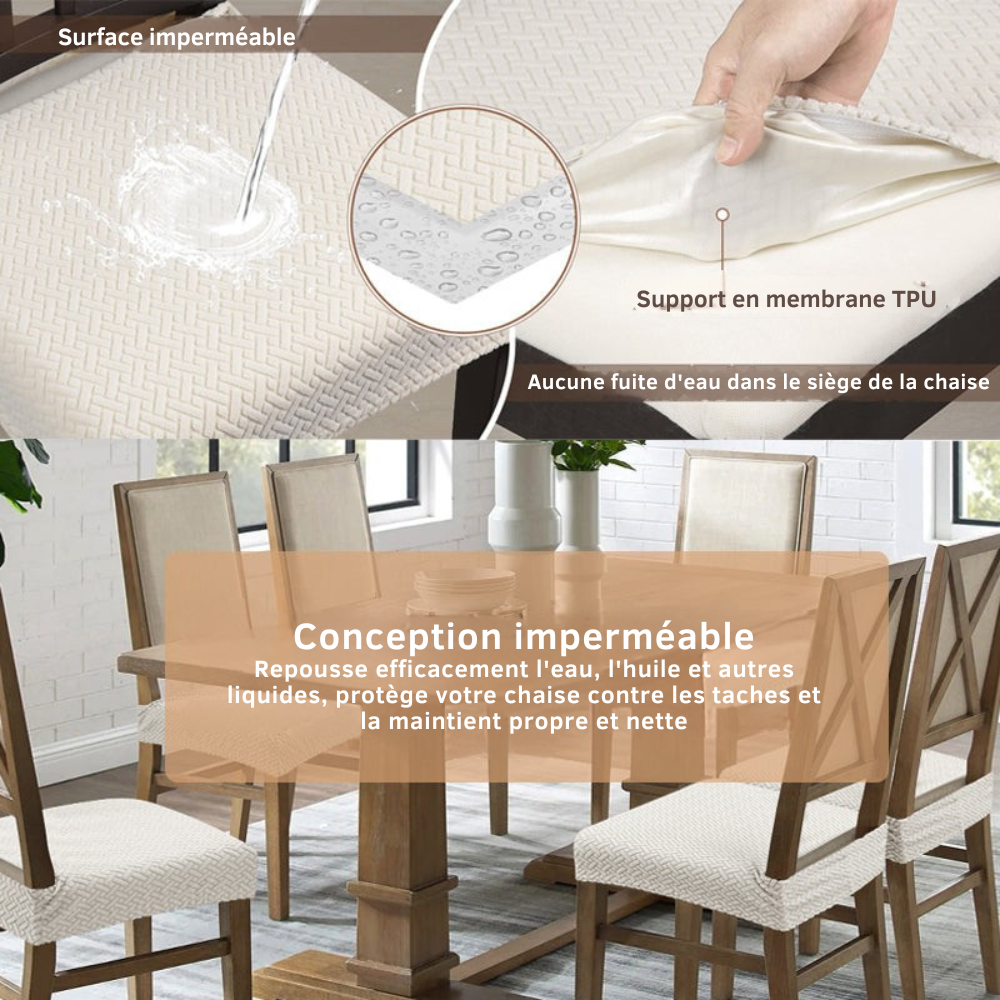 ProtègeChaise™ | Housse imperméable qui transforme vos chaises de salle à manger