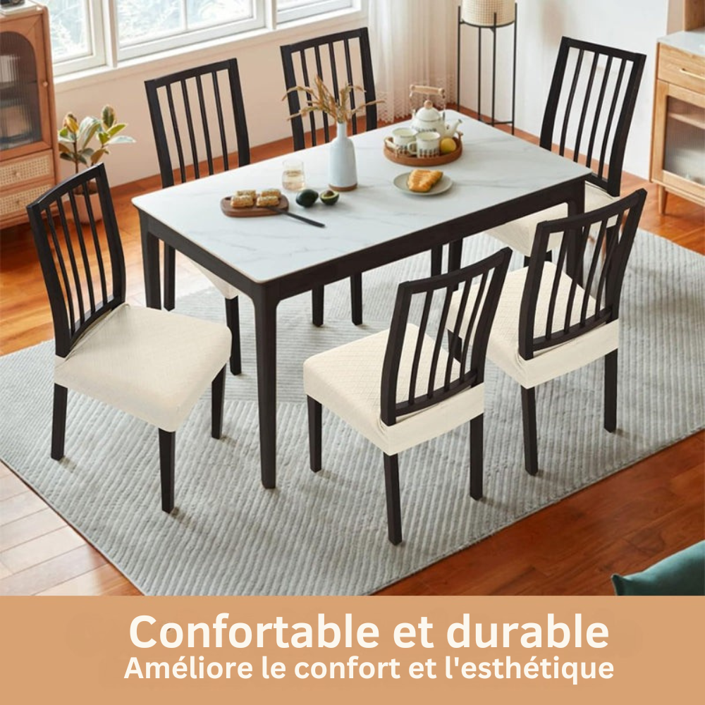 ProtègeChaise™ | Housse imperméable qui transforme vos chaises de salle à manger